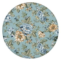 Round Picnic Table Cloth 100% Waterproof & Oil Proof, Elastic Fitted Table Cover for 45"-52" Round Tables, for Dining, Camping, Outdoor