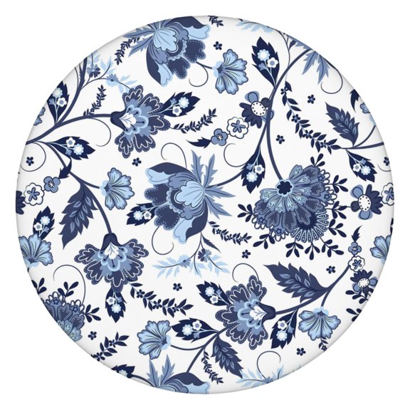 Round Picnic Table Cloth 100% Waterproof & Oil Proof, Elastic Fitted Table Cover for 45"-52" Round Tables, for Dining, Camping, Outdoor