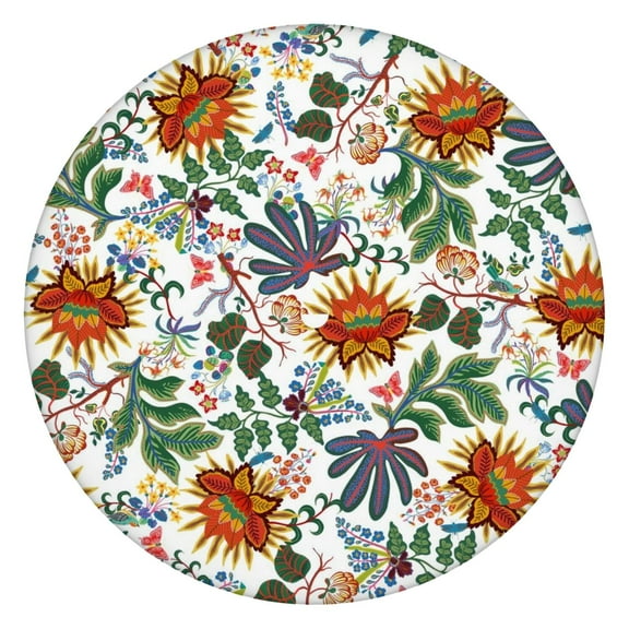 Round Picnic Table Cloth 100% Waterproof & Oil Proof, Elastic Fitted Table Cover for 45"-52" Round Tables, for Dining, Camping, Outdoor