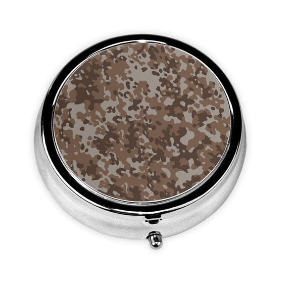 Round Pill Box 3 Compartment Medicine Pill Case Corps Camouflage Portable Pill Box For Pocket Purse Pill Box