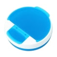 thumbnail image 1 of Round Pill Organizer 4 Compartment Blue Compact Daily Case for Travel, 1 of 6