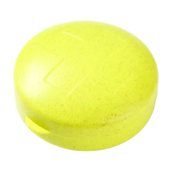 Round Pill Organizer 5 Compartment Green Portable Container for Travel and Purses