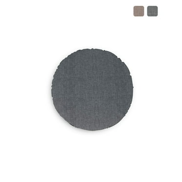 Round Pillow/Cushion Slip Cover 600 D Waterproof - 100% UV & Weather Resistant Outdoor Pillow Covers (30" Dia x 5" H, Fab Grey)