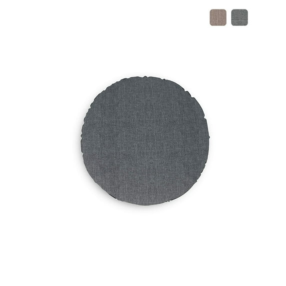 Round Pillow/Cushion Slip Cover 600 D Waterproof - 100% UV & Weather Resistant Outdoor Pillow Covers (32" Dia x 5" H, Fab Grey)