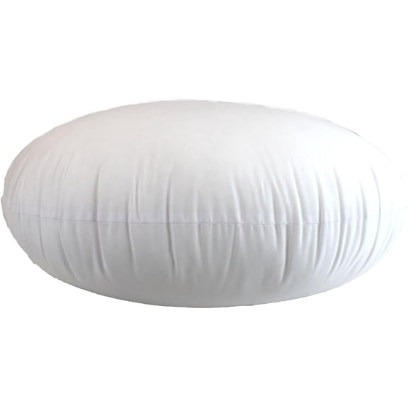 Round Pillow Insert Hypoallergenic Polyester Form Stuffer-%100 Cotton Blend Covering for Sofa Sham, Decorative Pillow, Cushion and Bed - 18 Inch Diameter