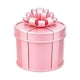 thumbnail image 1 of Round Pink Metal Christmas Decorative Storage Box, 9 Layer Stacking Surprise Gift Set for Holiday Party Favors and Treats, 1 of 3