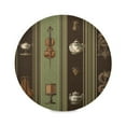 thumbnail image 1 of Round Placemat Heat Resistant & Wrinkle-Free Dining Table Decor Placemat For Home & Weddings Featuring An Ornate Border Design, 1 of 7