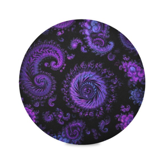 Round Placemat Heat Resistant & Wrinkle-Free Dining Table Decor Placemat For Home & Weddings Mystery Swirl