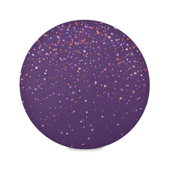 Round Placemat Heat Resistant & Wrinkle-Free Dining Table Decor Placemat For Home & Weddings Stars Falling