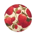 thumbnail image 1 of Round Placemat Heat Resistant & Wrinkle-Free Dining Table Decor Placemat For Home & Weddings Strawberry, 1 of 7