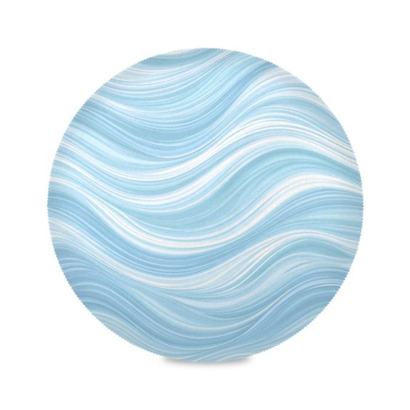 Round Placemat Heat Resistant & Wrinkle-Free Dining Table Decor Placemat For Home & Weddings Wavy Lines Pattern