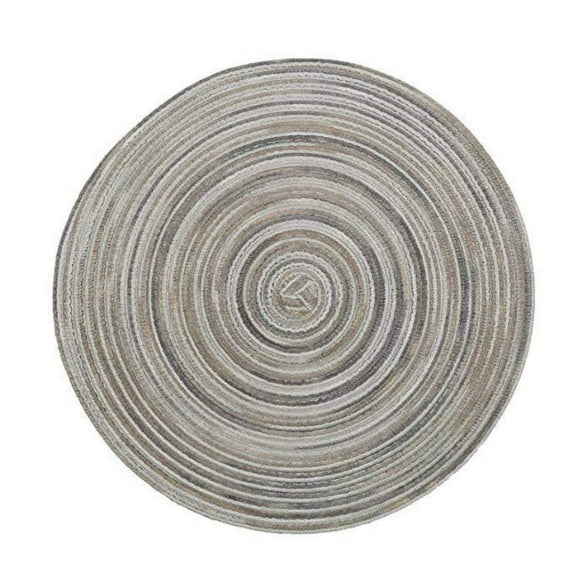 Round Placemat, High Temperature Resistant Non-Slip Washable Summer Placemats for Kitchen Dining Table Runner Heat Insulation Gray