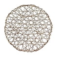thumbnail image 1 of Round Placemat,Hollow Lightweight Decorative Braided Table Mat for Diningroom Table Surface Protection Wedding Decor,Rose Gold, 1 of 6