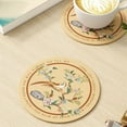 thumbnail image 1 of Round Placemat Solid Colour Faux Leather Placemats - Coffee Mats- Kitchen Table Mats- Easy To Clean Kitchen Table Mats, 1 of 5