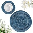 thumbnail image 1 of Round Placemats 15 Inch, Woven Washable Braided Placemats, Heat Resistant Non-Slip Cotton Yarn Table Mats, for Dining Table Kitchen Dinner Party Table Decoration, 1 of 9