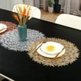 thumbnail image 1 of Round Placemats  4 Pcs Gold  Elegant Floral Dandelion Shaped Tablemats Table Setting Kitchen Table Mats for Dining Table Setting Holiday Wedding Decoration, 1 of 8