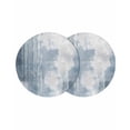 thumbnail image 1 of Round Placemats Abstract Blue White 15 inch Set of 2 Table Mats for Dining Table Painting Art Heat Resistant Non-Slip Kitchen & Home Decorative Place Mat Set, 1 of 8