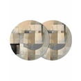 thumbnail image 1 of Round Placemats Abstract Brown Gray Painting 15 inch Set of 2 Table Mats for Dining Table Modern Style Heat Resistant Non-Slip Kitchen & Home Decorative Place Mat Set, 1 of 8