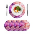thumbnail image 1 of Round Placemats Abstract Ombre Pink Marble 15 inch Set of 4 Table Mats for Dining Table Modern Art Heat Resistant Non-Slip Kitchen & Home Decorative Place Mat Set, 1 of 8