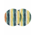 thumbnail image 1 of Round Placemats Abstract Orange Green Yellow Painting 15 inch Set of 2 Table Mats for Dining Table Simple Style Heat Resistant Non-Slip Kitchen & Home Decorative Place Mat Set, 1 of 8