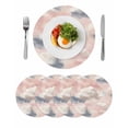 thumbnail image 1 of Round Placemats Abstract Pink Sky Cloud 15 inch Set of 4 Table Mats for Dining Table Modern Art Heat Resistant Non-Slip Kitchen & Home Decorative Place Mat Set, 1 of 8