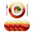 thumbnail image 1 of Round Placemats Abstract Red Orange Mountain 15 inch Set of 4 Table Mats for Dining Table Heat Resistant Non-Slip Kitchen & Home Decorative Place Mat Set, 1 of 8