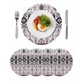thumbnail image 1 of Round Placemats Aztec Geometric White 15 inch Set of 4 Table Mats for Dining Table Ethnic Tribe Pattern Heat Resistant Non-Slip Kitchen & Home Decorative Place Mat Set, 1 of 8