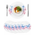thumbnail image 1 of Round Placemats Blue Butterfly 15 inch Set of 6 Table Mats for Dining Table Watercolor Pink Flowers Heat Resistant Non-Slip Kitchen & Home Decorative Place Mat Set, 1 of 8