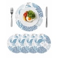 thumbnail image 1 of Round Placemats Blue Crab 15 inch Set of 4 Table Mats for Dining Table Ocean Coral Starfish Shell Heat Resistant Non-Slip Kitchen & Home Decorative Place Mat Set, 1 of 8