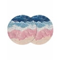 thumbnail image 1 of Round Placemats Blue Pink Painting 15 inch Set of 2 Table Mats for Dining Table Abstract Modern Art Heat Resistant Non-Slip Kitchen & Home Decorative Place Mat Set, 1 of 8