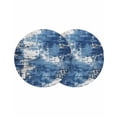 thumbnail image 1 of Round Placemats Blue Theme 15 inch Set of 2 Table Mats for Dining Table Abstract Style Heat Resistant Non-Slip Kitchen & Home Decorative Place Mat Set, 1 of 8