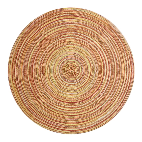 Round Placemats Cotton Rope Woven Table Mats Hot Pads for Kitchen, Non Heat Resistant Place Mats, 11. Inch Braided Placemat for Farmhouse Decor and Kitchen Table Decor