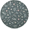 thumbnail image 1 of Round Placemats for Dining Table Set of 6, Flower Leaves Non-Slip Washable Table Mats Kitchen Heat Resistant Place Mats for Outdoor Indoor Table Home Decor, 1 of 7