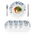 thumbnail image 1 of Round Placemats Eucalyptus Leaf 15 inch Set of 4 Table Mats for Dining Table Blue Leaves Heat Resistant Non-Slip Kitchen & Home Decorative Place Mat Set, 1 of 8