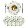 thumbnail image 1 of Round Placemats Eucalyptus Leaves 15 inch Set of 4 Table Mats for Dining Table Watercolor Plant Heat Resistant Non-Slip Kitchen & Home Decorative Place Mat Set, 1 of 8