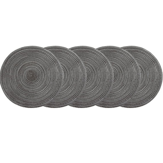 Round Placemats Farmhouse Boho Placemats Cloth Placemat Rustic Woven Placemats For Dining Table Set Circle Placemats Heat Resistant Placemats Table Mats