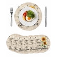 thumbnail image 1 of Round Placemats Farmhouse Sunflower Flower 15 inch Set of 6 Table Mats for Dining Table Vintage Heat Resistant Non-Slip Kitchen & Home Decorative Place Mat Set, 1 of 8