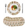 thumbnail image 1 of Round Placemats Fern Leaf 15 inch Set of 6 Table Mats for Dining Table Plant Botanical Art Printed Heat Resistant Non-Slip Kitchen & Home Decorative Place Mat Set, 1 of 8