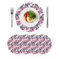 thumbnail image 1 of Round Placemats Flower Floral Branch 15 inch Set of 4 Table Mats for Dining Table Bird Branch Leaves Heat Resistant Non-Slip Kitchen & Home Decorative Place Mat Set, 1 of 8