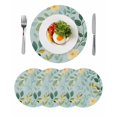 thumbnail image 1 of Round Placemats Flowers Leaves 15 inch Set of 4 Table Mats for Dining Table Spring Pastoral Heat Resistant Non-Slip Kitchen & Home Decorative Place Mat Set, 1 of 8