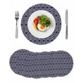 thumbnail image 1 of Round Placemats Geometric Floral 15 inch Set of 6 Table Mats for Dining Table Abstract Vintage Blue Heat Resistant Non-Slip Kitchen & Home Decorative Place Mat Set, 1 of 8