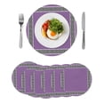thumbnail image 1 of Round Placemats Geometric Greek Key Design 15 inch Set of 6 Table Mats for Dining Table Purple Heat Resistant Non-Slip Kitchen & Home Decorative Place Mat Set, 1 of 8