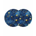 thumbnail image 1 of Round Placemats Gold Star 15 inch Set of 2 Table Mats for Dining Table Retro Blue Sky Heat Resistant Non-Slip Kitchen & Home Decorative Place Mat Set, 1 of 8