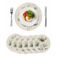 thumbnail image 1 of Round Placemats Golden Stamen 15 inch Set of 6 Table Mats for Dining Table Watercolor Green Flowers Heat Resistant Non-Slip Kitchen & Home Decorative Place Mat Set, 1 of 8