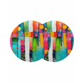thumbnail image 1 of Round Placemats Graffiti Style 15 inch Set of 2 Table Mats for Dining Table Abstract Art Heat Resistant Non-Slip Kitchen & Home Decorative Place Mat Set, 1 of 8