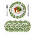 thumbnail image 1 of Round Placemats Green Flower 15 inch Set of 4 Table Mats for Dining Table Abstract Floral Heat Resistant Non-Slip Kitchen & Home Decorative Place Mat Set, 1 of 8