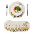 thumbnail image 1 of Round Placemats Green Gnome 15 inch Set of 6 Table Mats for Dining Table Cart Full of Flowers Heat Resistant Non-Slip Kitchen & Home Decorative Place Mat Set, 1 of 8