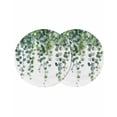 thumbnail image 1 of Round Placemats Green Leaves Branch 15 inch Set of 2 Table Mats for Dining Table Sage Green Leaf Plant Heat Resistant Non-Slip Kitchen & Home Decorative Place Mat Set, 1 of 8
