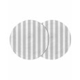 thumbnail image 1 of Round Placemats Grey Stripes 15 inch Set of 2 Table Mats for Dining Table Simple Style Heat Resistant Non-Slip Kitchen & Home Decorative Place Mat Set, 1 of 8