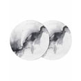 thumbnail image 1 of Round Placemats Grey White Marble 15 inch Set of 2 Table Mats for Dining Table Waves Abstract Art Heat Resistant Non-Slip Kitchen & Home Decorative Place Mat Set, 1 of 8